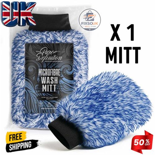 Microfibre Wash Mitt Soft Luxury Car Washing Detailing Cleaning Pure Definition