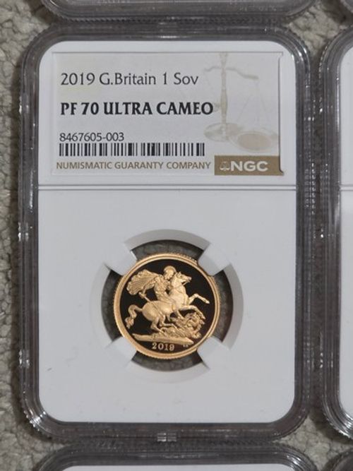 2019 Great Britain Gold Full Sovereign NGC PF70 Ultra Cameo 22ct Gold coin 1 one