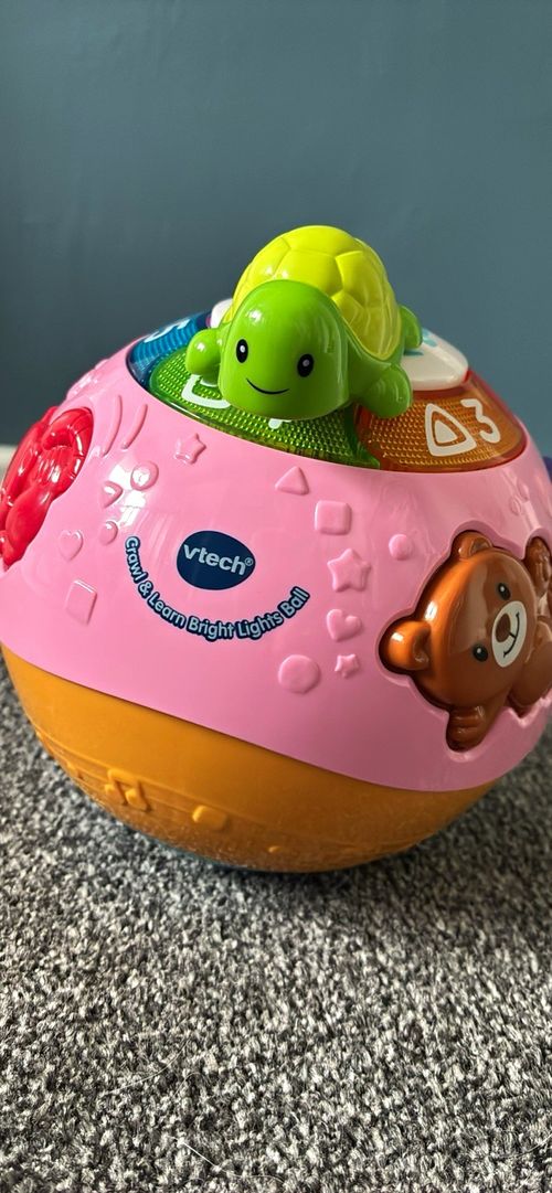 VTech Crawl & Learn Bright Lights Ball Baby Toy Light Ball Pink/Orange — image 1
