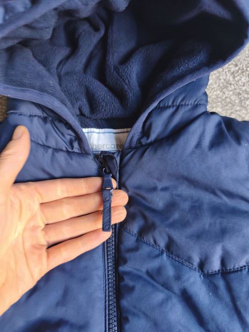 Baby Boys 12-18 Months Blue Warm Winter Hooded Coat Puffer Jacket  MotherCare