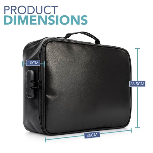 HEFTMAN Fireproof Document Box Waterproof Document Bag with Lock Large Portable — image 2