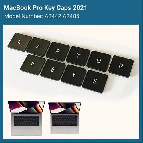 MacBook Pro Replacement Key & Clip for A2442 A2485 A2779 A2780 M1 M2 2021 - 2023