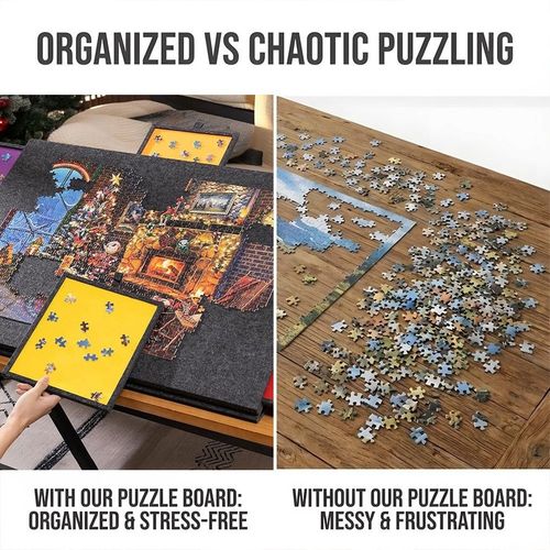 1000PCS Tilting Puzzle Board with 2in1 Designed Stand Cover Felt Mat w/ 6 Drawer — image 15