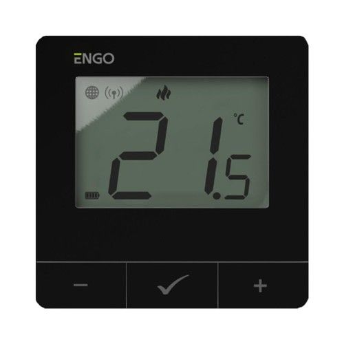 Engo ZigBee/868MHz Smart Thermostat, battery, Black