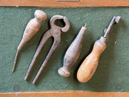 Antique Cobblers Leather Workers Tool Set Barn Find Vintage