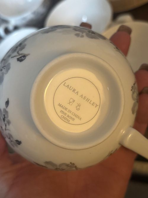 Set of 6 Laura Ashley "Iona" Fine Bone China Cups & Saucers — image 10