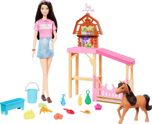 Comprehensive Barbie Toy Stable Set with Pony, Doll & Accessories – 15+ Pieces — image 3