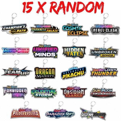 Pokemon TCG Scarlet & Violet Destined Rivals Holographic Binder Tag Keychain