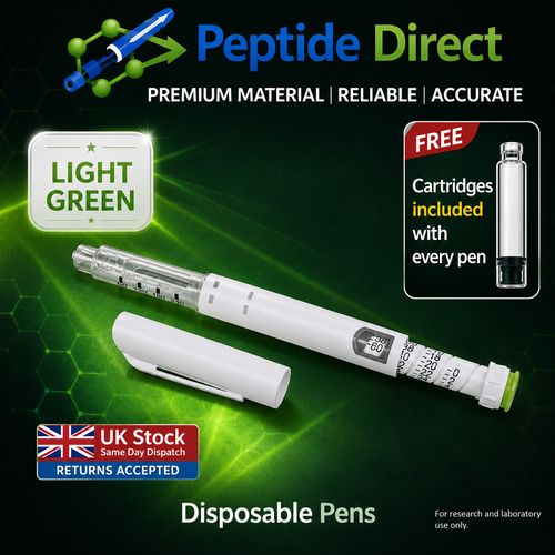 Disposable Peptide Pens Bulk FREE CARTRIDGES INCLUDED Green UK Same Day — image 1