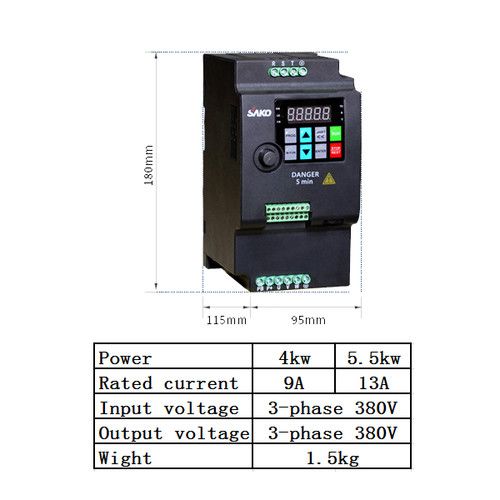 220V 380V Variable Frequency Drive Inverter Converter VFD 1.5KW 2.2KW 4KW 5.5KW 