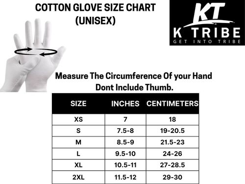 100% COTTON WHITE GLOVES Sizes - S M L & XL Moisturising Eczema Butler Beauty — image 2