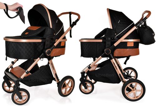 3 in 1 Pram Newborn Baby Buggy Set Travel System with Car Seat Folding Pushchair — image 4