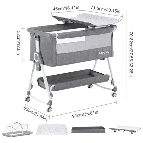 Baby Co-Sleeping Bedside Crib - Safe Bassinet with Storage Bag, Easy Install‌ — image 13