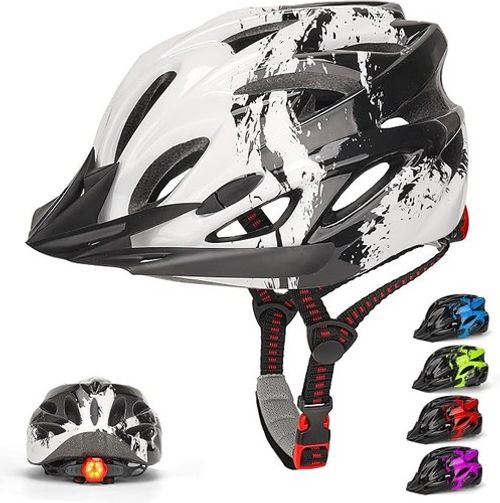 Kids Bike Helmet with Light, Age 3-15, Adjustable Helmet 50-55cm SMALL