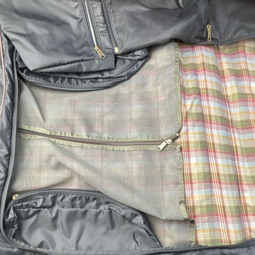 vintage Mulberry Scotchgrain garment travel bag / suit carrier Leather — image 19