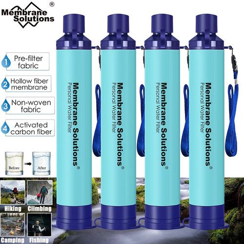 Personal Water Filter Straws Outdoor Emergency Portable Water Filtration 1-10Pcs