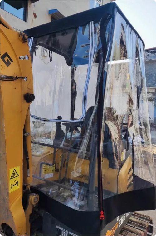 For jcb 8014 Excavator Windproof Warm Awning PVC Cover With Window — image 3