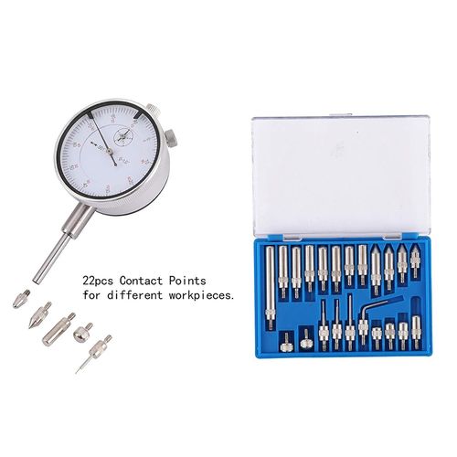 Dial Test Indicator DTI Gauge with Magnetic Base Stand Clock Gauge & 22PC Probes — image 14