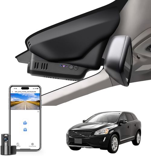 Front 4K & Rear 1080P  Dash Cam for Volvo XC60 2013-2026 Free GPS WiFi & App — image 2