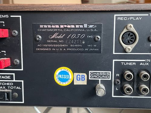MARANTZ 1030 STEREO INTEGRATED AMPLIFIER retro vintage Amp silver — image 6