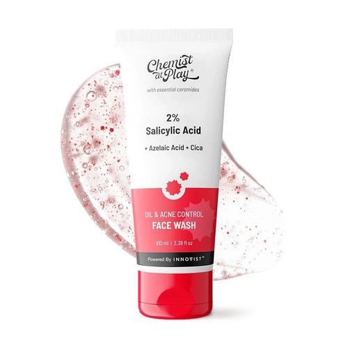 Chemist At Play 2% Salicylic Acid Face Wash for Oily & Acne-Prone Skin | 100 ml