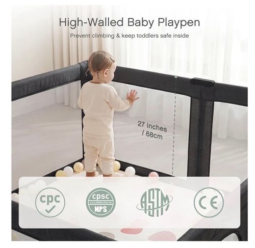 Doradotey Foldable Baby Playpen 180 x 200 cm with Walk in Door — image 4