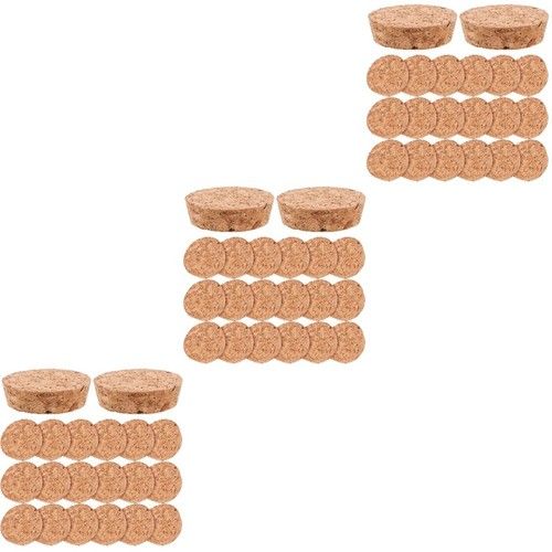 60Pcs Sturdy Wooden Wine Bottle Corks Reusable Stoppers for Glass Bottles