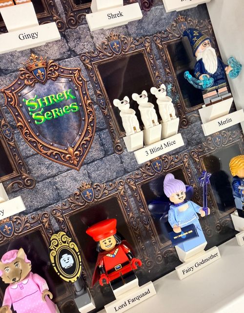 Display frame for Lego ® Shrek Minifigures 71053 27cm case minfig name plates — image 20