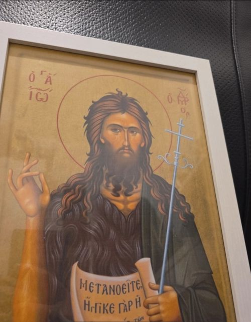 Saint John the Baptist Icon With Glass Frame — image 3