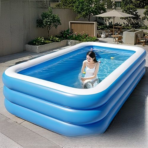 Outdoor Garden Large Inflatable Paddling Pool Family Kids Summer Swimming Pool — image 2
