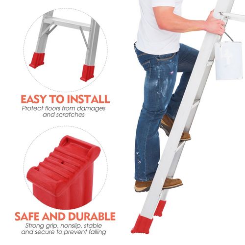 2Pcs Ladder Feet Pad Red Rubber Protective Durable Ladder Accessories — image 4