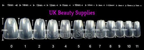 600 Medium Coffin False Nails Natural Full Cover Press On Nail Tips — image 3