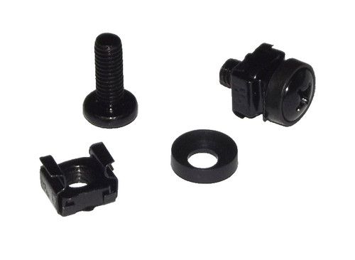 100 PACK Of M6 BLACK Cage Nut Sets (100x Cagenuts 100x Bolts 100x Washers)