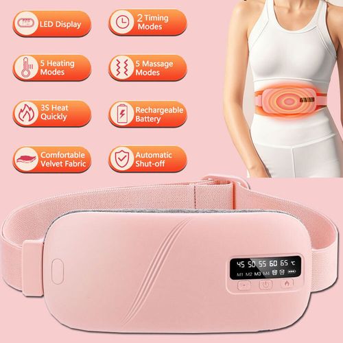 Electric Heating Menstrual Heat Pad Massage Belt For Period Pain Relief Cramps — image 2