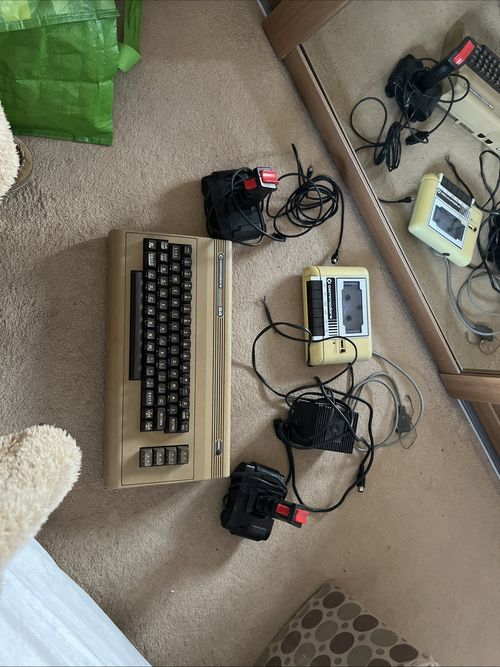 Commodore 64 bundle. Complete with joysticks x 2 cassette deck  — image 1