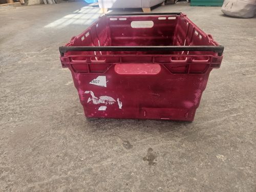 Heavy Duty Plastic Folding Crate / Stackable Storage Box – Varied Colours (x 10) — image 4