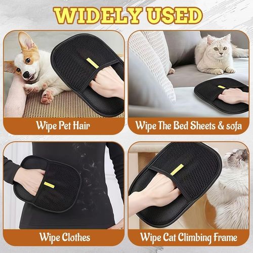 Pet Hair Removal Glove Magic Brush Dog Cat Grooming Electrostatic lint Remover — image 7