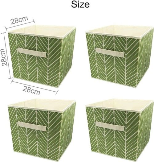 2/4Pcs Collapsible Fabric Storage Cubes Foldable Home Clothes Organizer Boxes UK