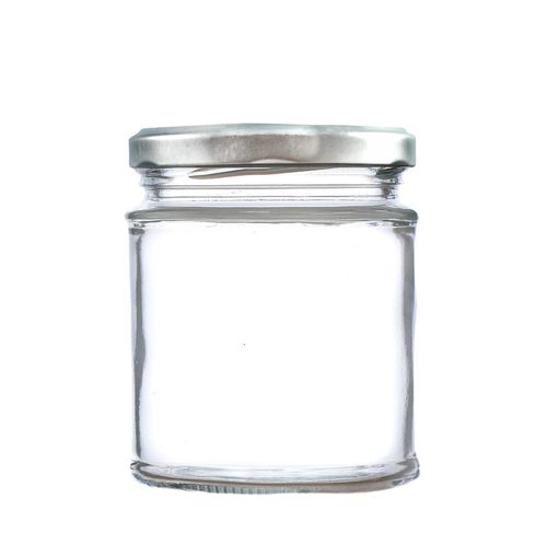96 x 190ml Round Glass Jam Jars Lids Preserves Honey Pickle Chutney 8oz Deluxe — image 1