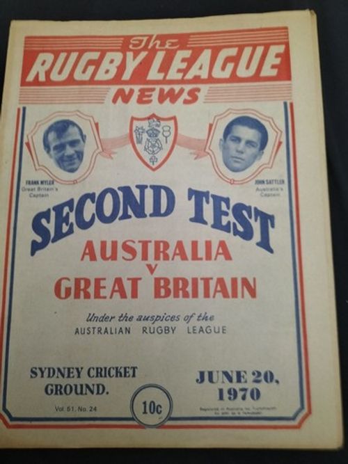 AUSTRALIA V GREAT BRITAIN 2ND TEST MATCH @ SYDNEY 20th JUNE 1970 ASHES