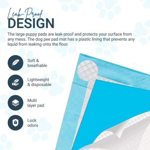 100 Large Puppy Training Trainer Train Pads Toilet Pee Wee Poo Dog Pet Cat Mats — image 2