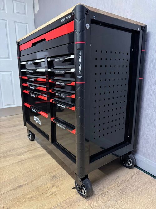 US PRO TOOL CHEST BOX WITH TOOLS TRAYS 13 DRAWER ROLLER CABINET 294 PC — image 19
