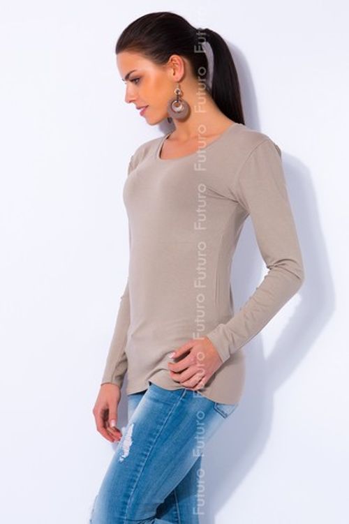 Ladies Casual Top Scoop Neck Stretch Jumper Long Sleeve T-Shirt Size 8-12 FT546