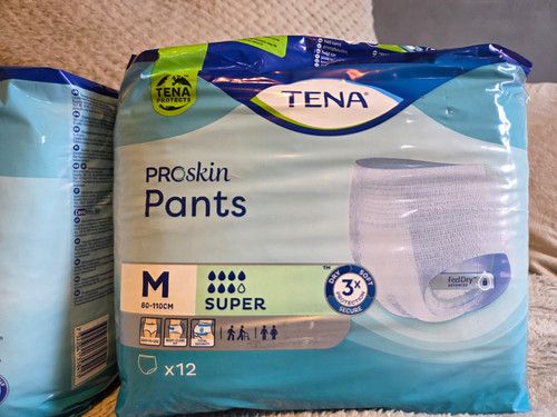 TENA PROskin Pants Super Incontinence Pants Size M 80-110cm Pack of 12