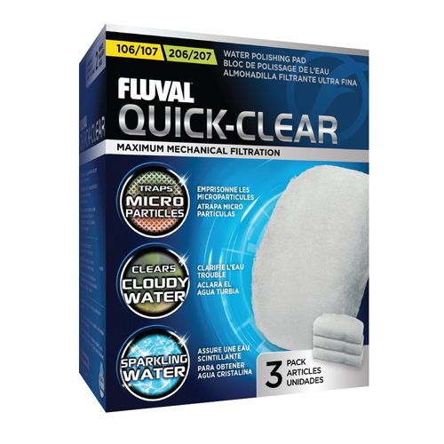 Fluval Quick-Clear Polishing Pads 106/107 206/207 External Filter 3 Pack — image 1