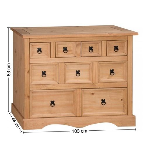 Corona Merchant Chest Of Drawers Sideboard Solid Wood Mexican Pine Wooden 4+3+2 — image 4