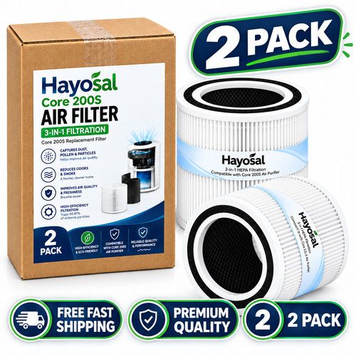 2 Pack Core 200S-RF Replacement Filter for LEVOIT Core 200S Air Purifier