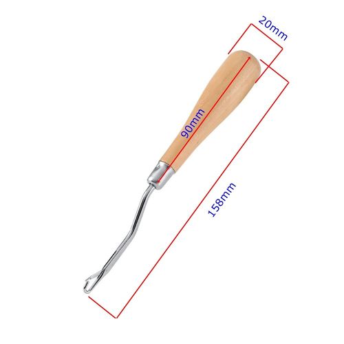 Latch Hook Wooden Handle Rug Making Tapestry Hinged Hook Tool — image 3
