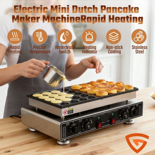 Mini Pancake Maker-50p Baker Machine Iron Baker 220V Nonstick Electric universal — image 3