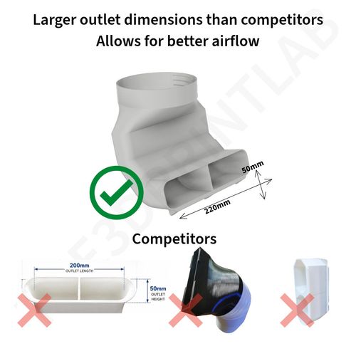 High Flow Air Con Window Vent Adapter Connector AC 150mm 5.9" Air Conditioning — image 6